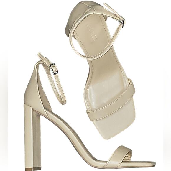 Forever 21 Y2K Elegant Cream Women's Square Toe Heels - Picture 1 of 5